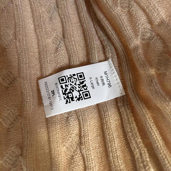 Unbranded Beige Knit Cable Knit Sleeveless Sweater Vest Women's X-Large - Picture 4 of 4